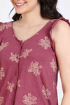 Zivame Floral Fancy Knit Cotton Shorts Set - Cherries Jublie — thumbnail 5